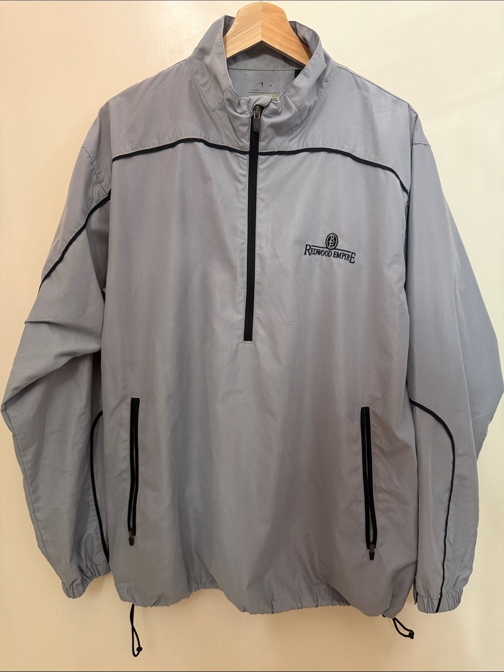 Men’s Gray Redwood Empire Half-Zip Windbreaker